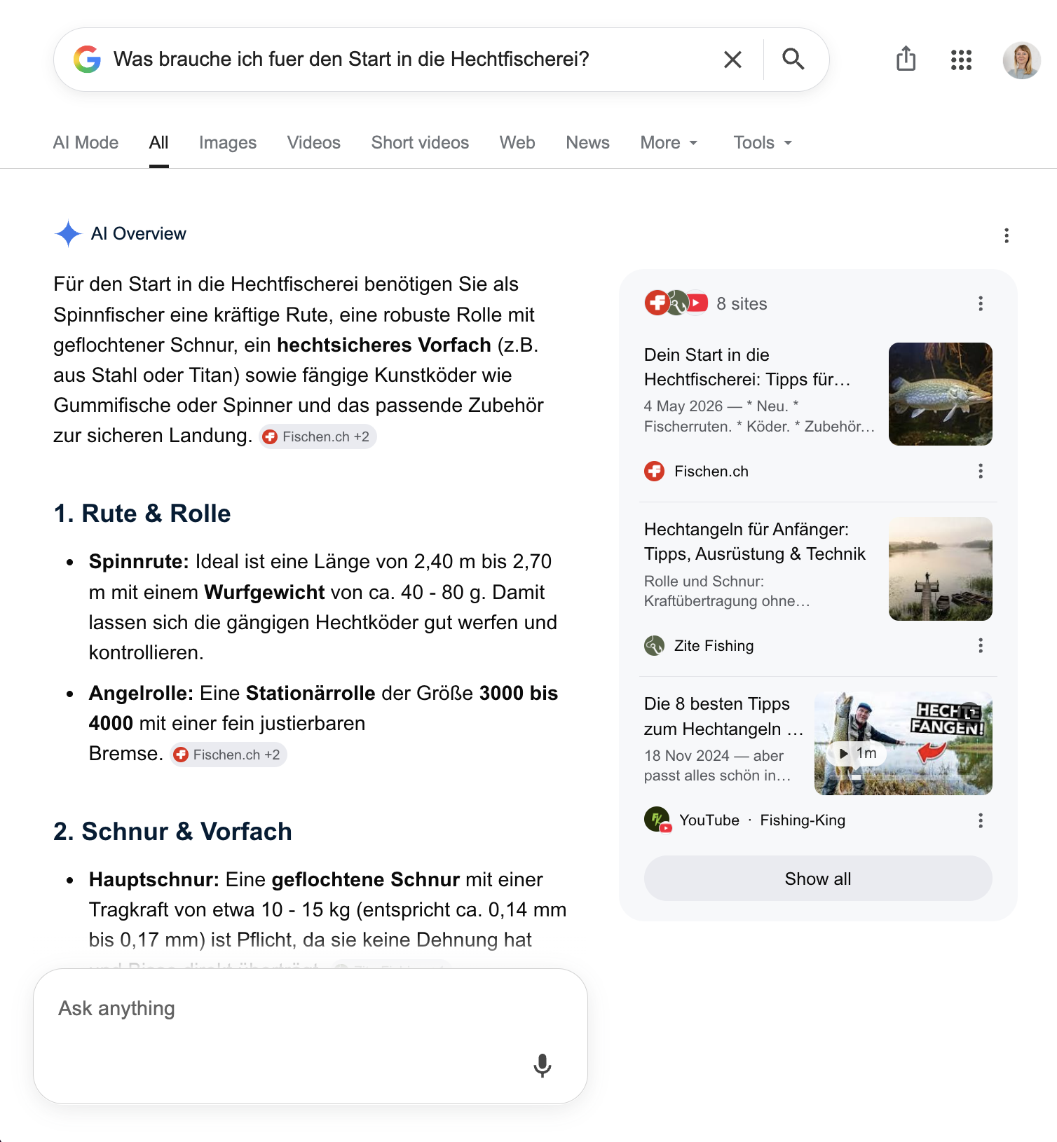 Google AI Overview citation example