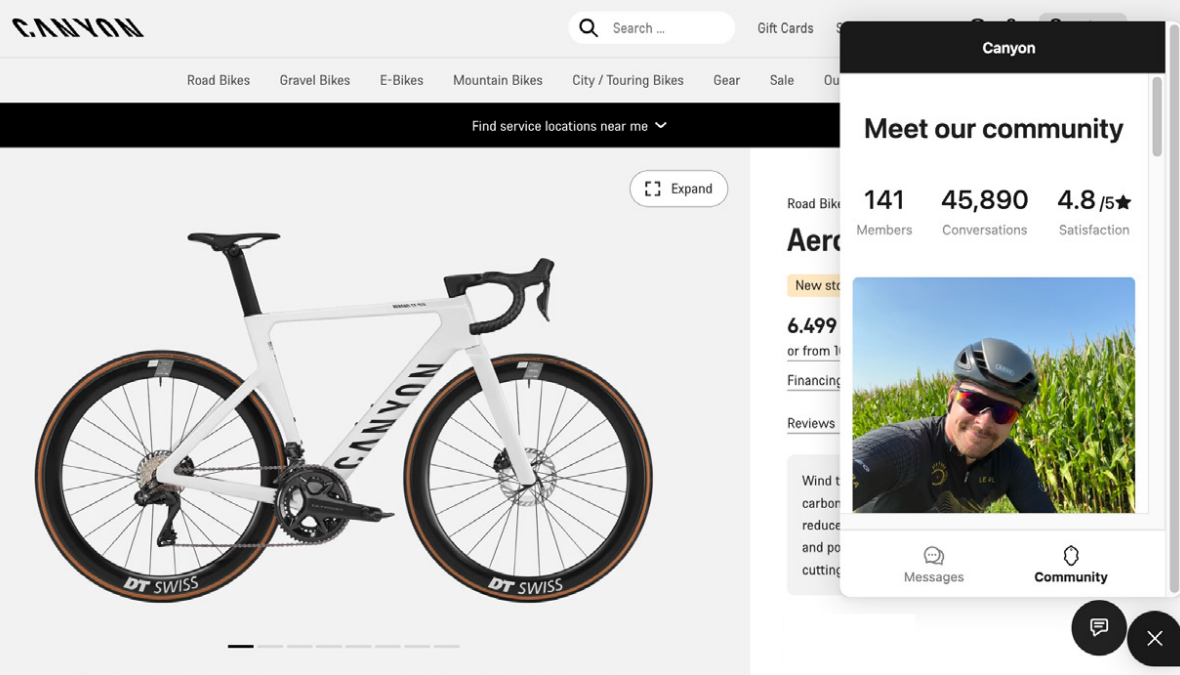 Canyon community example